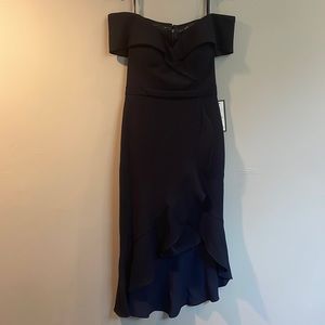 NEW off the shoulder navy blue formal dress